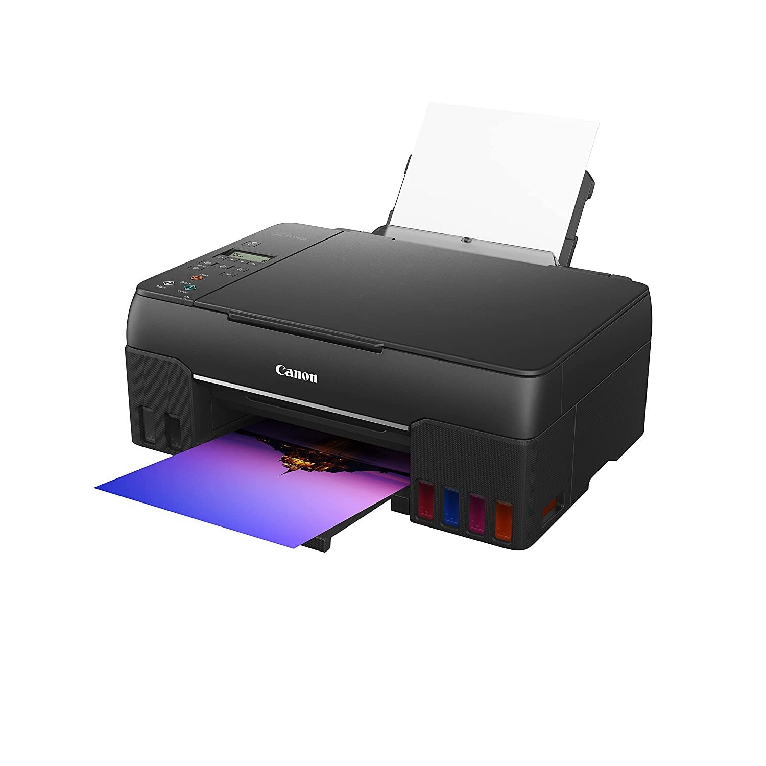Canon PIXMA G670 All-in-One Six-Color Ink Tank Wireless Photo Printer.